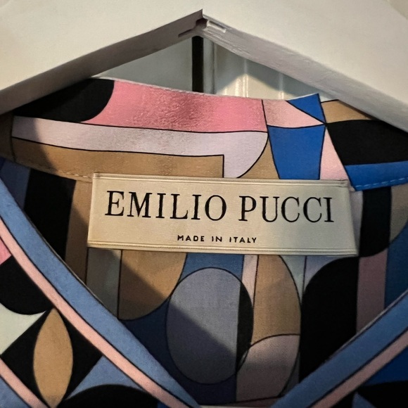 Emilio Pucci Geometric Patterned Button Down Dress - Picture 8 of 8